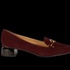 Pompes BRUNE | Escarpin En Daim Bordeaux