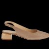 Des Sandales BRUNE | Slingback A Talon En Daim Beige